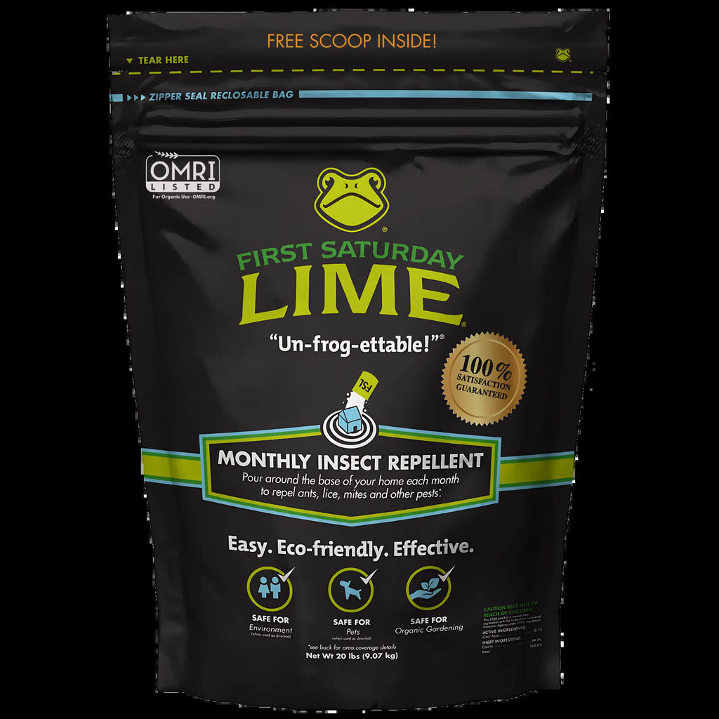 Say goodbye to pesky bugs! 🌿✨ First Saturday Lime is your pet-friendly insect repellent and deodorizer for home, garden, yard, and chicken coop. Keep your space safe and fresh! 🐾🦟 #PestControl #HomeGarden