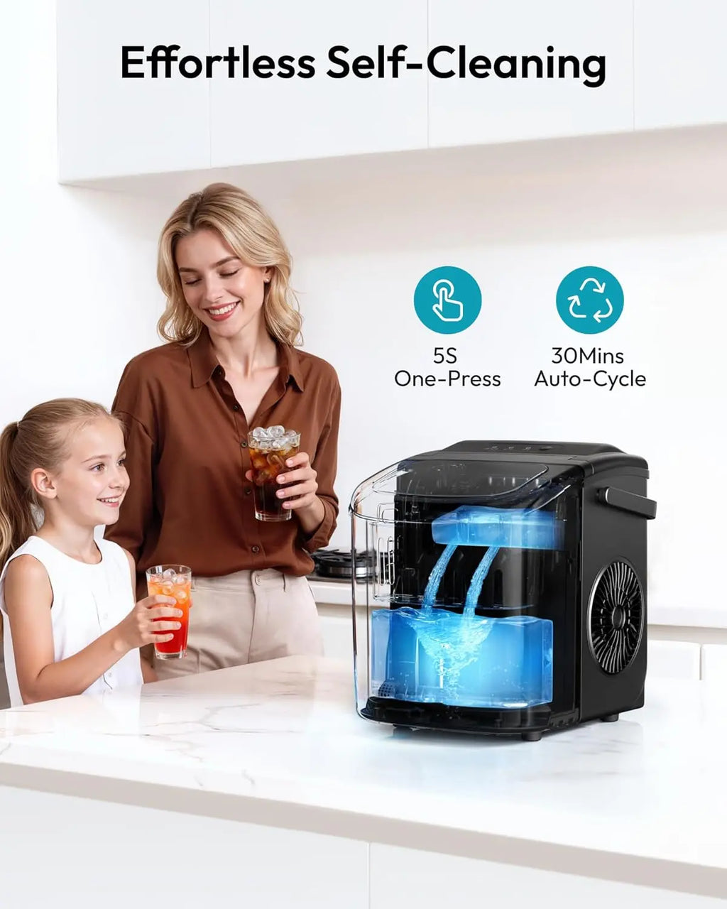 Chill Out Anywhere! ❄️ Meet the 2024 EUHOMY Portable Ice Maker – 26Lbs of Ice in Just 24Hrs, 9 Cubes in 6 Mins! Perfect for Home, Kitchen, Camping & RV Adventures! 🧊✨ #IceMaker #SummerVibes