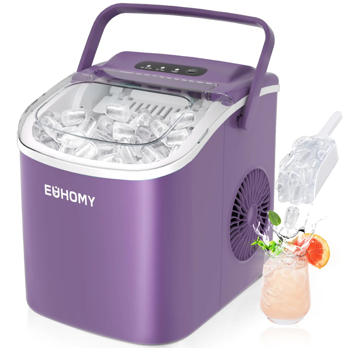 Chill Out Anywhere! ❄️ Meet the 2024 EUHOMY Portable Ice Maker – 26Lbs of Ice in Just 24Hrs, 9 Cubes in 6 Mins! Perfect for Home, Kitchen, Camping & RV Adventures! 🧊✨ #IceMaker #SummerVibes