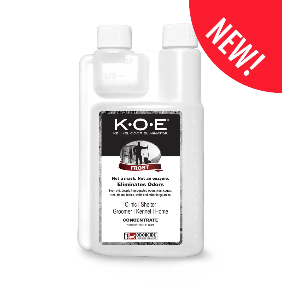 Say goodbye to pet odors! 🌟 K.O.E. 16Oz Kennel Odor Eliminator - Choose Your Favorite Scent! 🐾✨