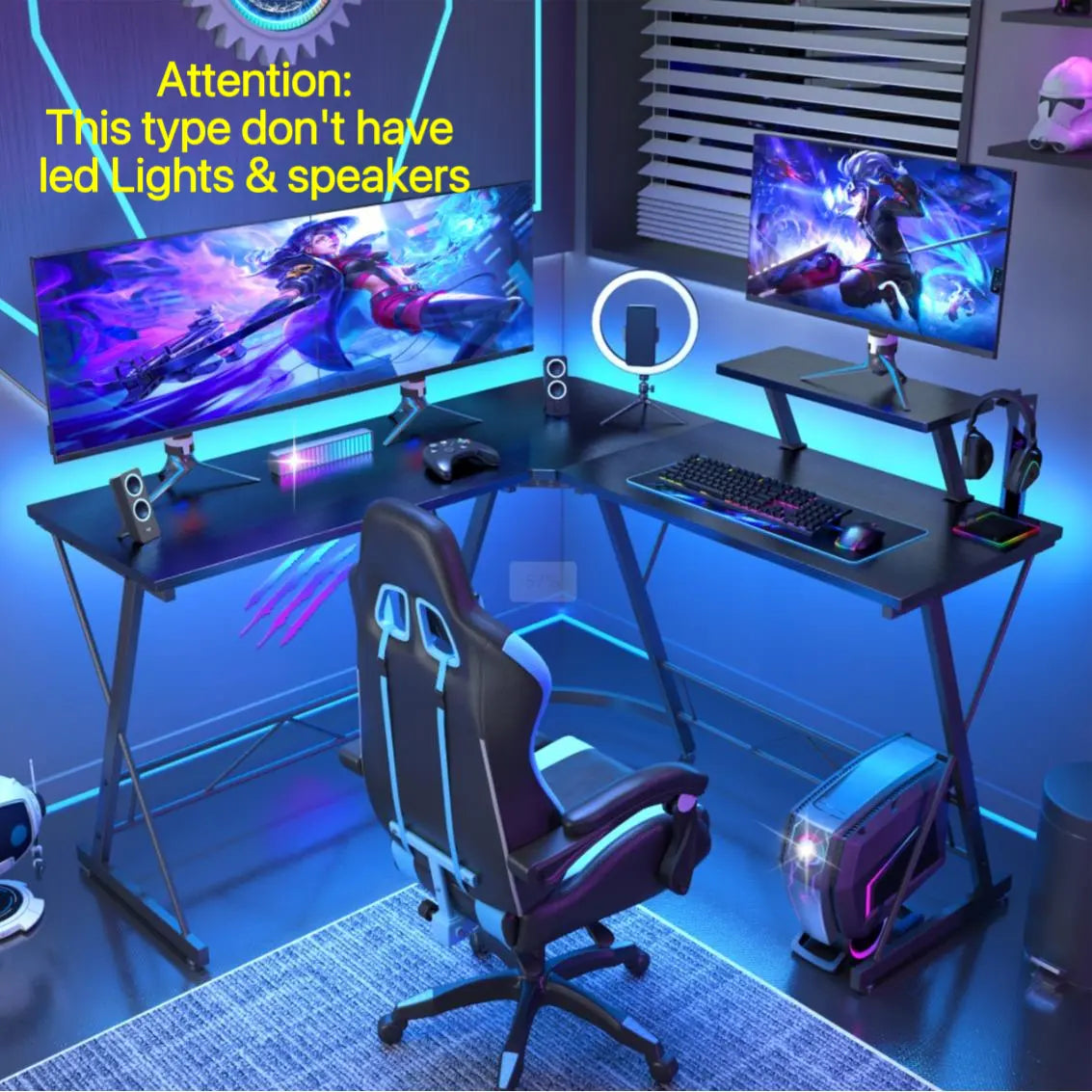 Level up your gaming setup with the Mr IRONSTONE L Shaped Gaming Desk! Perfect for your home office or gaming corner, featuring a sleek carbon fiber surface and a spacious monitor stand. Easy assembly and a great Father's Day gift! #GamingDesk #HomeOffice #FathersDayGift