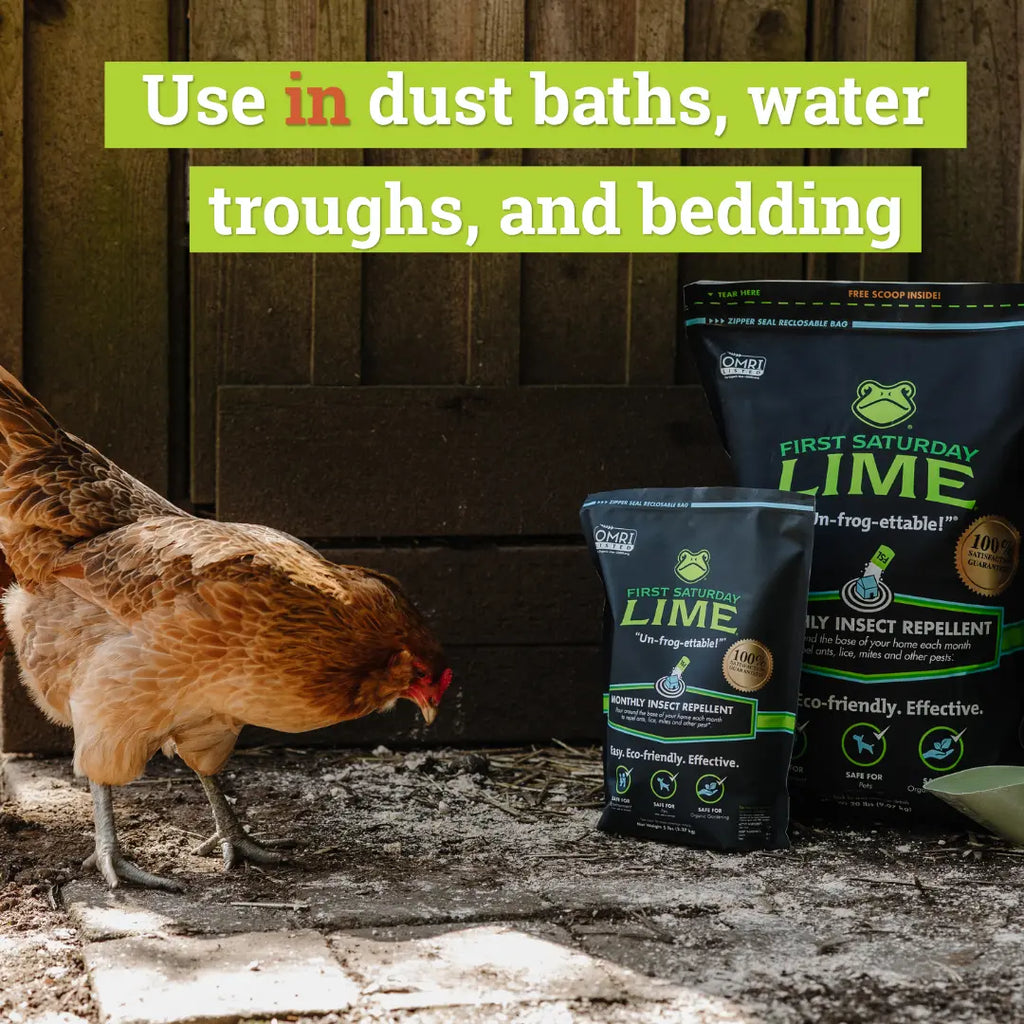 Say goodbye to pesky bugs! 🌿✨ First Saturday Lime is your pet-friendly insect repellent and deodorizer for home, garden, yard, and chicken coop. Keep your space safe and fresh! 🐾🦟 #PestControl #HomeGarden