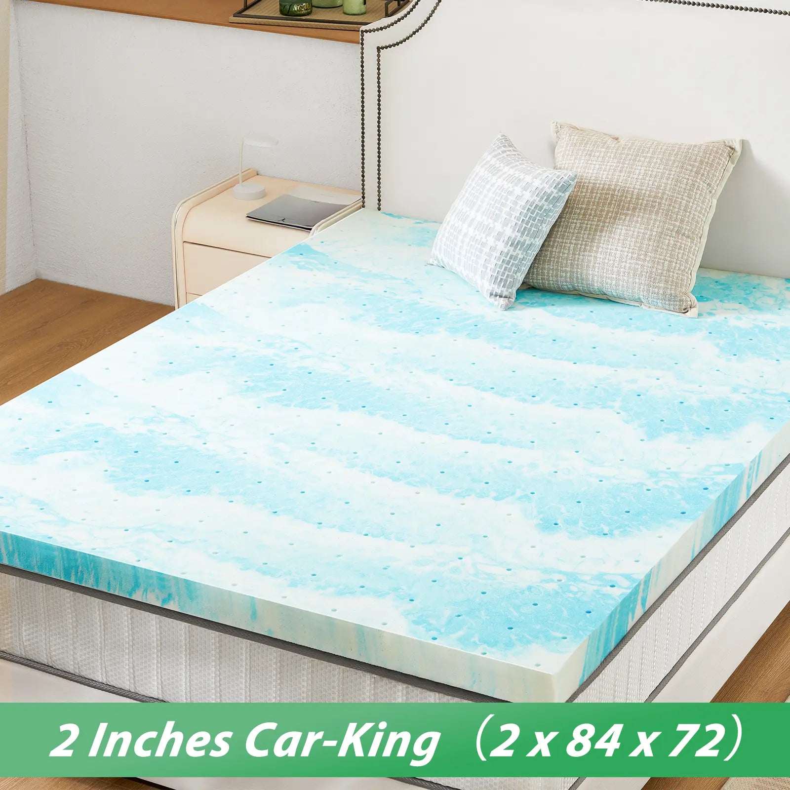 Transform Your Sleep with Our Cooling Gel Memory Foam Bed Topper - The Ultimate Cozy Gift for Back to School and Home Decor!