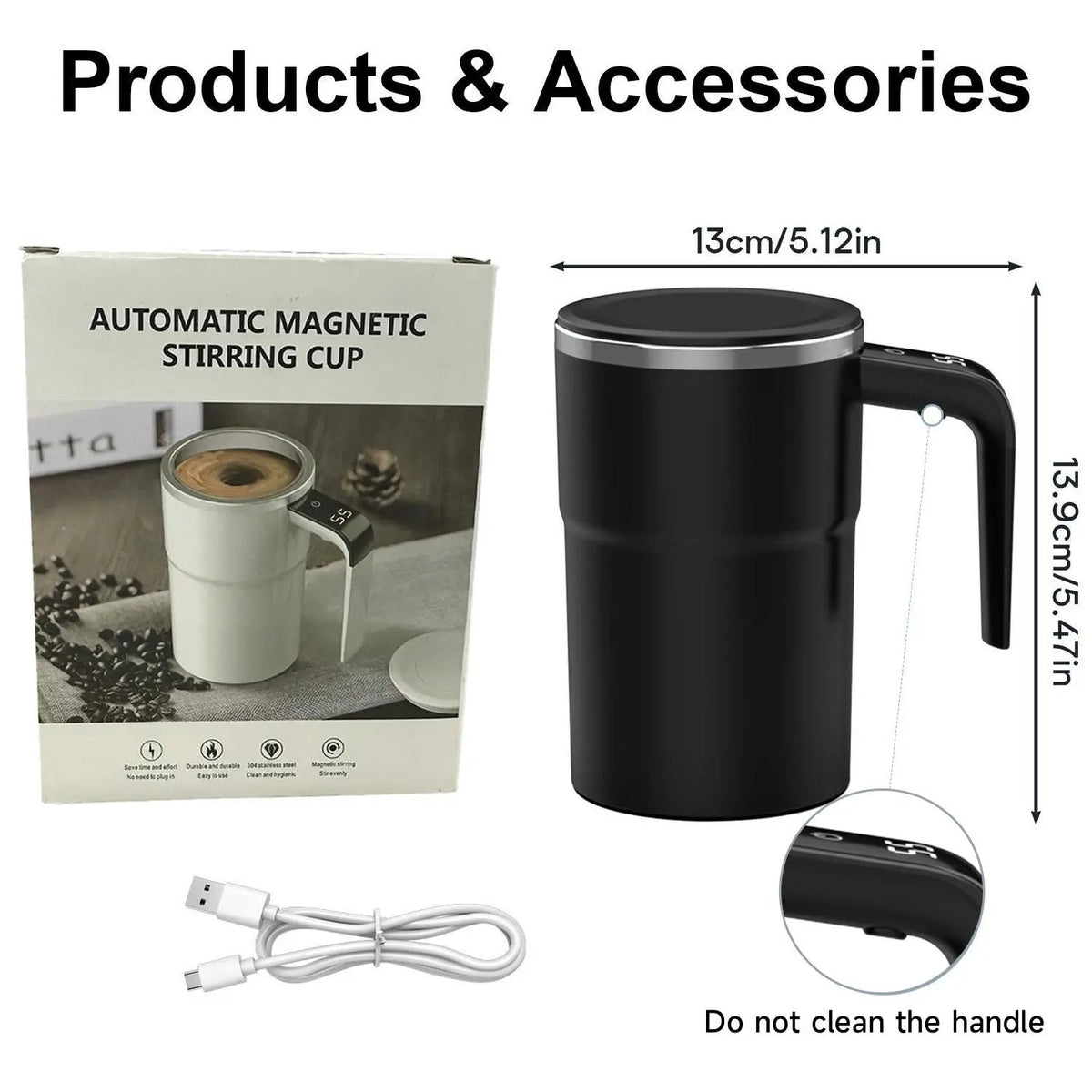 Meet the Smart Coffee Cup: Automatic Stirring, Temperature Display & USB Rechargeable - Perfect for Coffee, Tea, & More! ☕✨ Ideal Gift Alert! 🎁
