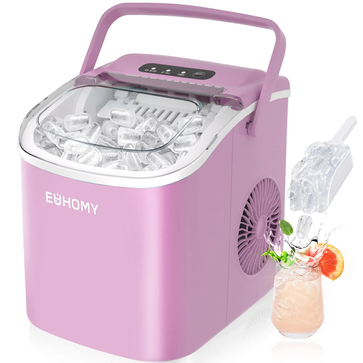 Chill Out Anywhere! ❄️ Meet the 2024 EUHOMY Portable Ice Maker – 26Lbs of Ice in Just 24Hrs, 9 Cubes in 6 Mins! Perfect for Home, Kitchen, Camping & RV Adventures! 🧊✨ #IceMaker #SummerVibes