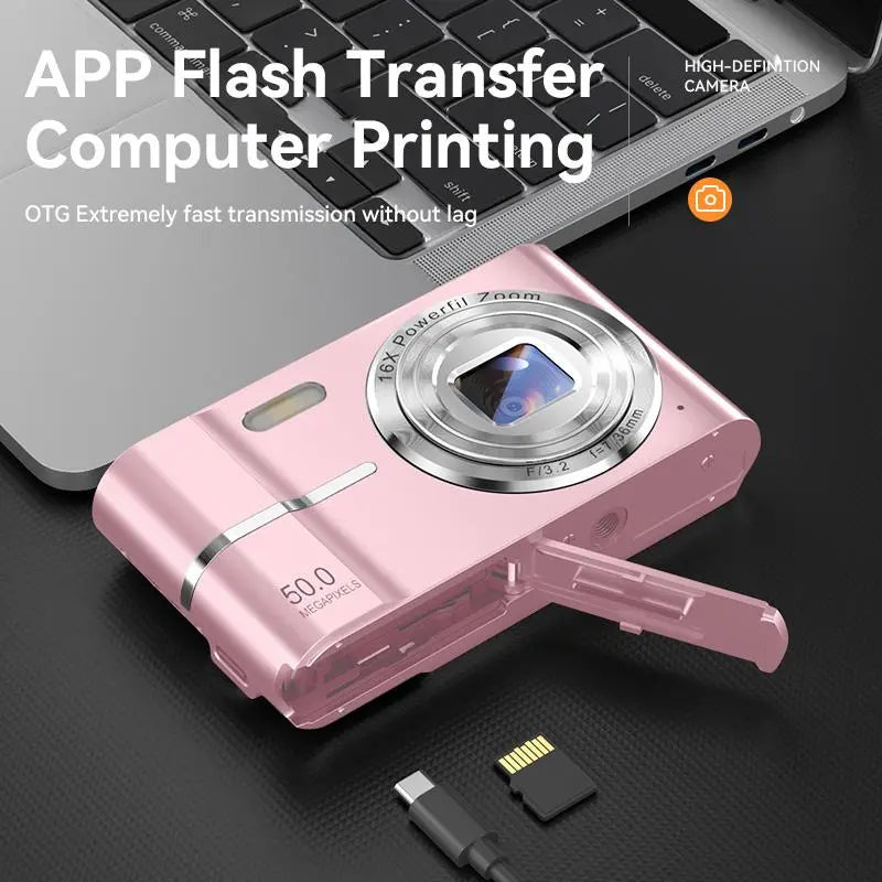 Capture every moment with the FHD 1080P Mini Digital Camera! Perfect for teens and students, this portable pocket-sized gadget features 16X digital zoom and comes with an SD card. A great gift idea for aspiring photographers! #TechGadgets #PhotoMagic