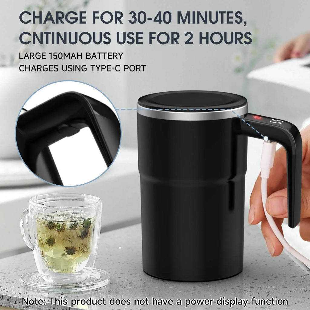 Meet the Smart Coffee Cup: Automatic Stirring, Temperature Display & USB Rechargeable - Perfect for Coffee, Tea, & More! ☕✨ Ideal Gift Alert! 🎁