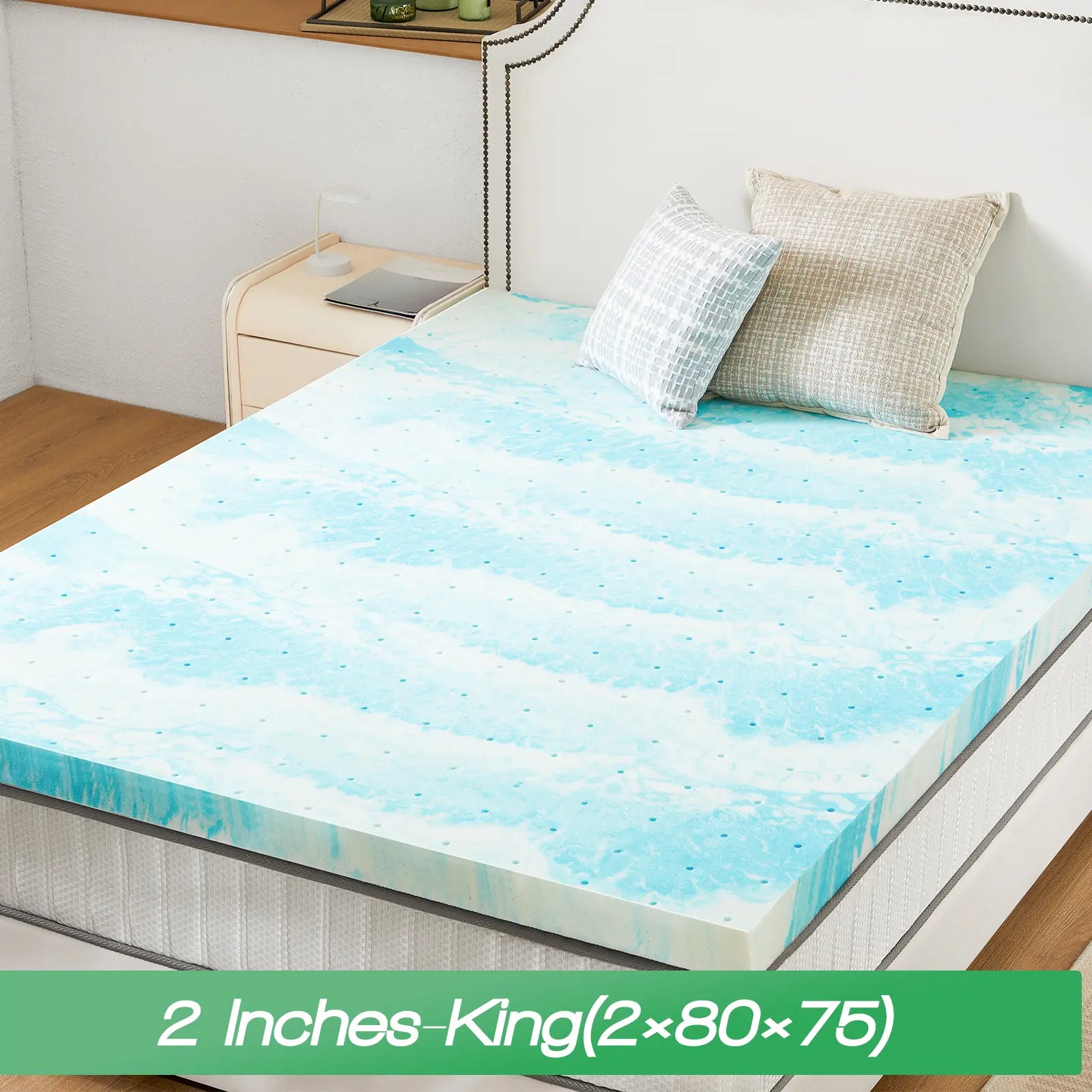 Transform Your Sleep with Our Cooling Gel Memory Foam Bed Topper - The Ultimate Cozy Gift for Back to School and Home Decor!