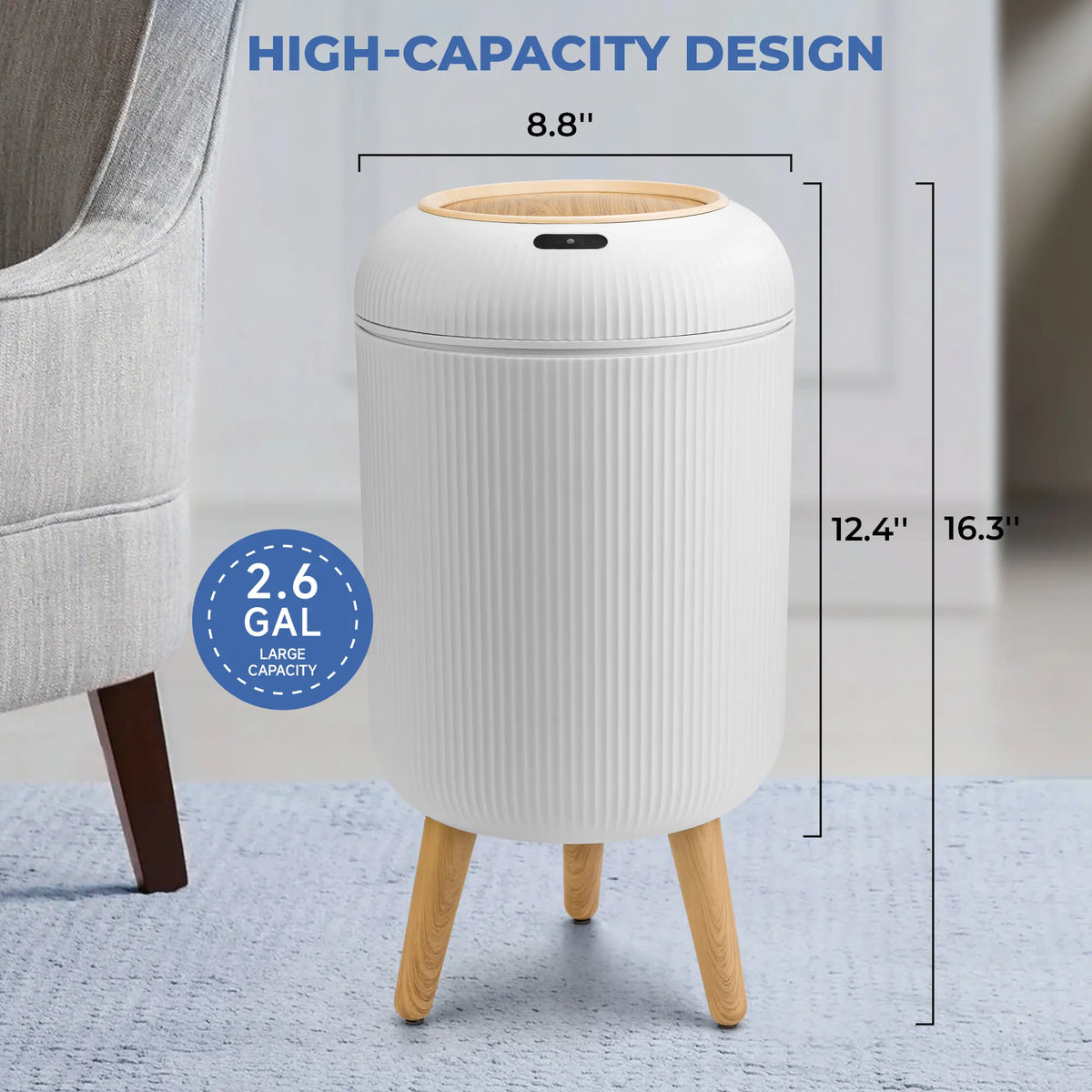 Upgrade Your Space with the Pukomc Smart Induction Waterproof Trash Can – Perfect for Any Room! 🌟♻️ #HomeEssentials #SmartLiving #EcoFriendly