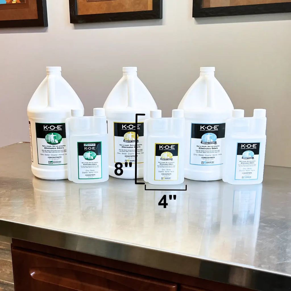 Say goodbye to pet odors! 🌟 K.O.E. 16Oz Kennel Odor Eliminator - Choose Your Favorite Scent! 🐾✨