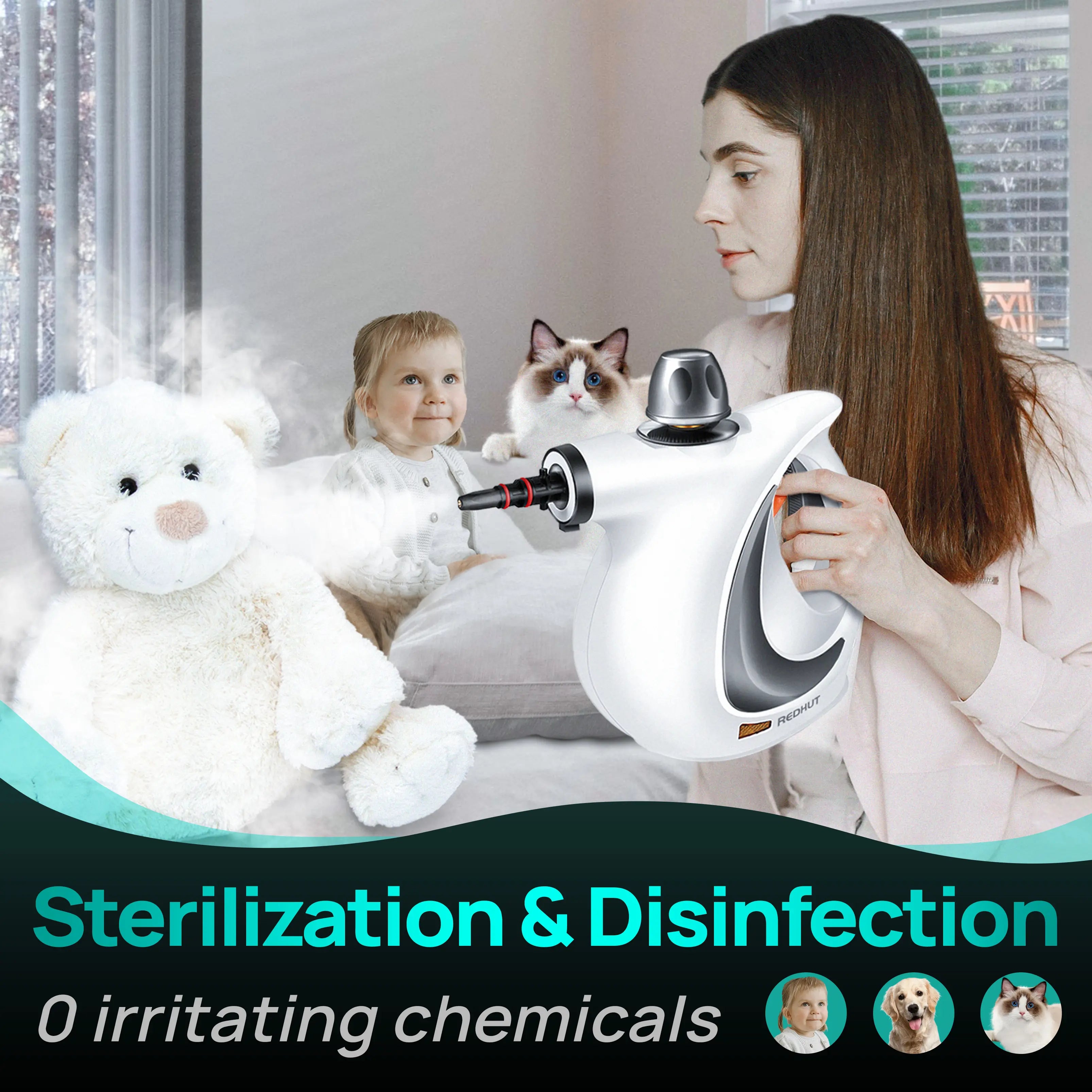 Transform your cleaning routine with the Redhut 2026 Portable Steam Cleaner! 💧✨ Lightweight, compact, and chemical-free, it comes with 12 accessories for a sparkling home. Safe for the whole family! 🏡💚 #CleanWithSteam #HomeEssentials