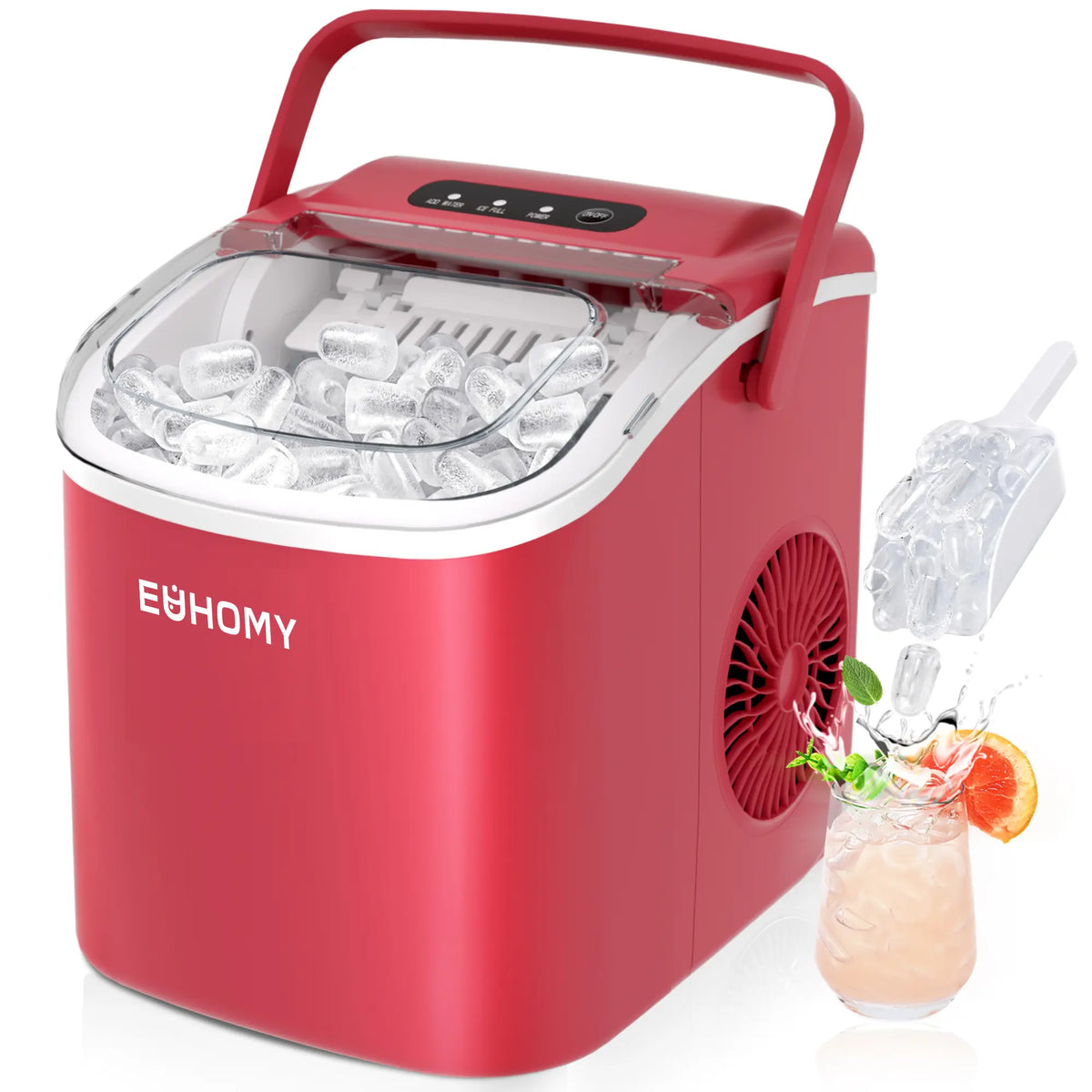 Chill Out Anywhere! ❄️ Meet the 2024 EUHOMY Portable Ice Maker – 26Lbs of Ice in Just 24Hrs, 9 Cubes in 6 Mins! Perfect for Home, Kitchen, Camping & RV Adventures! 🧊✨ #IceMaker #SummerVibes