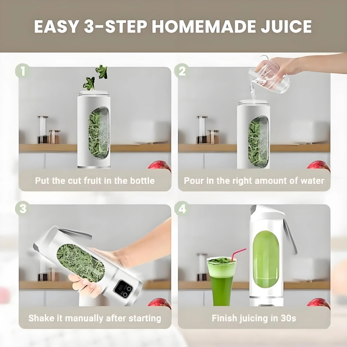 【Tiktok Top Seller】Digital Multimode Juicer Blender - Smart LED Display, Diet-Friendly, Leak Proof Design for Smoothies Liquid Diet, Ice Shakes, Fresh Juice & Baby Food, Compact Blender Smoothieblender for Home & Travel, Summerwins Dealsforyoudays