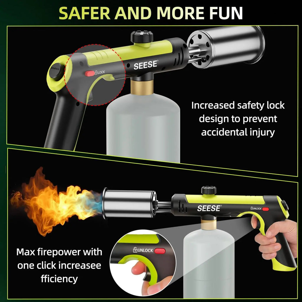 Unleash Your Grilling Game with the SEESE Powerful Propane Torch Gun! 🔥 Perfect for Searing Steak, BBQ, and More! #GrillMaster #SousVide #BBQEssentials