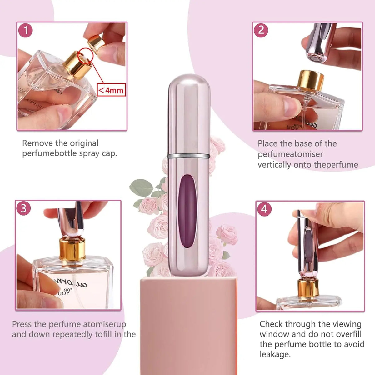 Travel in Style with Our Mini Refillable Perfume Atomizer! ✈️💖 Compact & Portable, Perfect for On-the-Go! Free Fast Shipping! 🌟