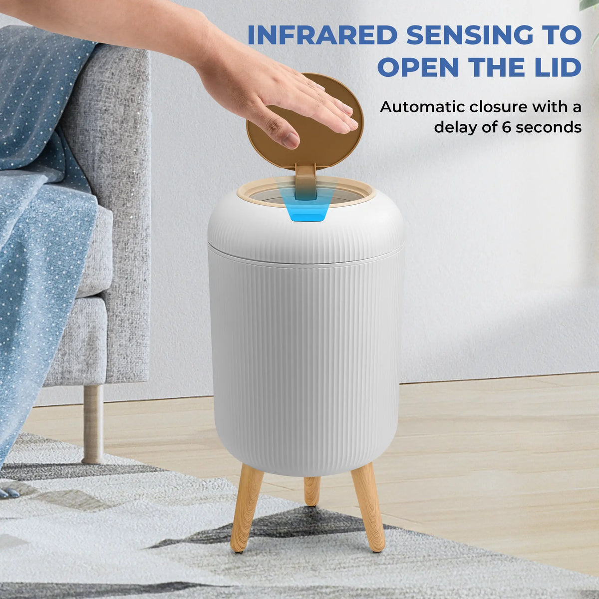 Upgrade Your Space with the Pukomc Smart Induction Waterproof Trash Can – Perfect for Any Room! 🌟♻️ #HomeEssentials #SmartLiving #EcoFriendly