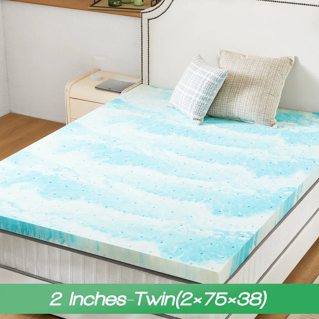 Transform Your Sleep with Our Cooling Gel Memory Foam Bed Topper - The Ultimate Cozy Gift for Back to School and Home Decor!