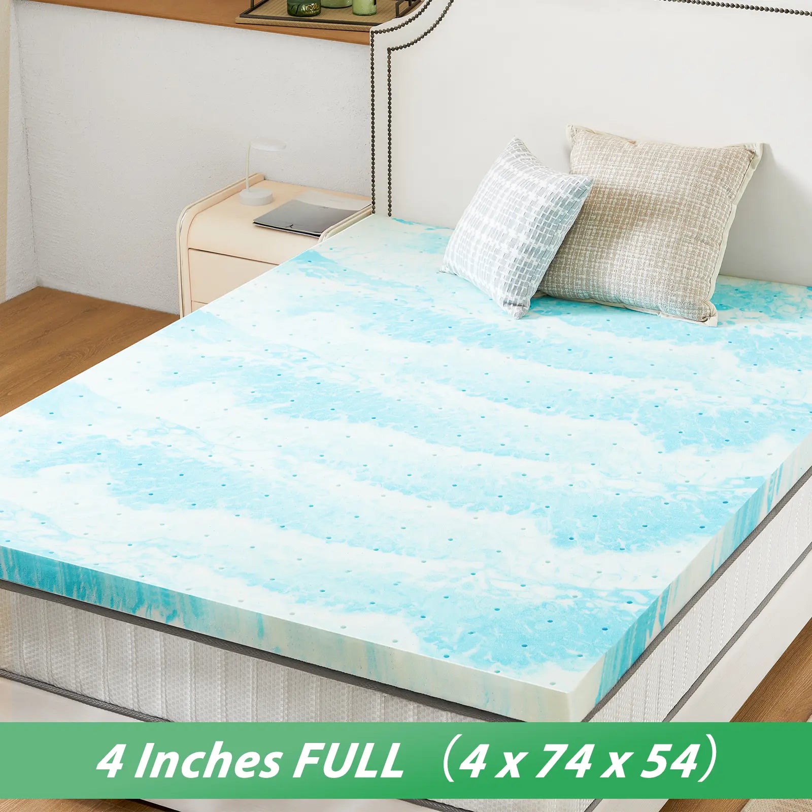 Transform Your Sleep with Our Cooling Gel Memory Foam Bed Topper - The Ultimate Cozy Gift for Back to School and Home Decor!