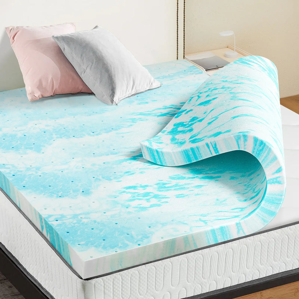 Transform Your Sleep with Our Cooling Gel Memory Foam Bed Topper - The Ultimate Cozy Gift for Back to School and Home Decor!