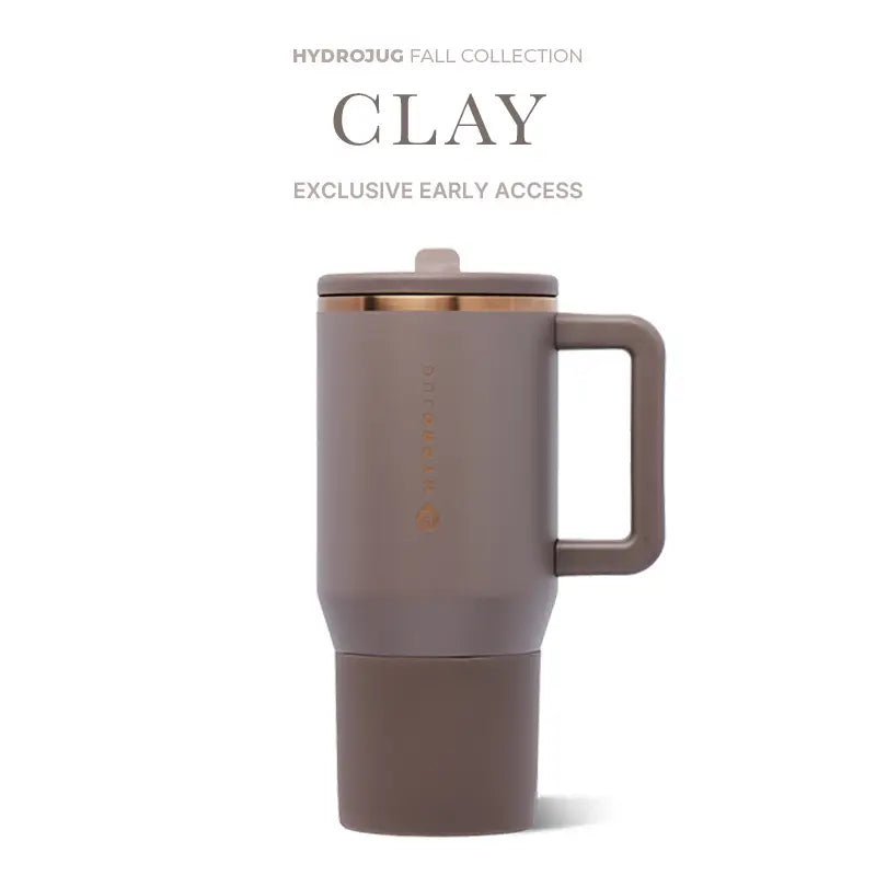 Hydrojug Traveler | Leak-Proof Insulated Tumbler with Flip Straw & Cup Holder Fit Flasks Lid Drinkware Leakproof Tumbler