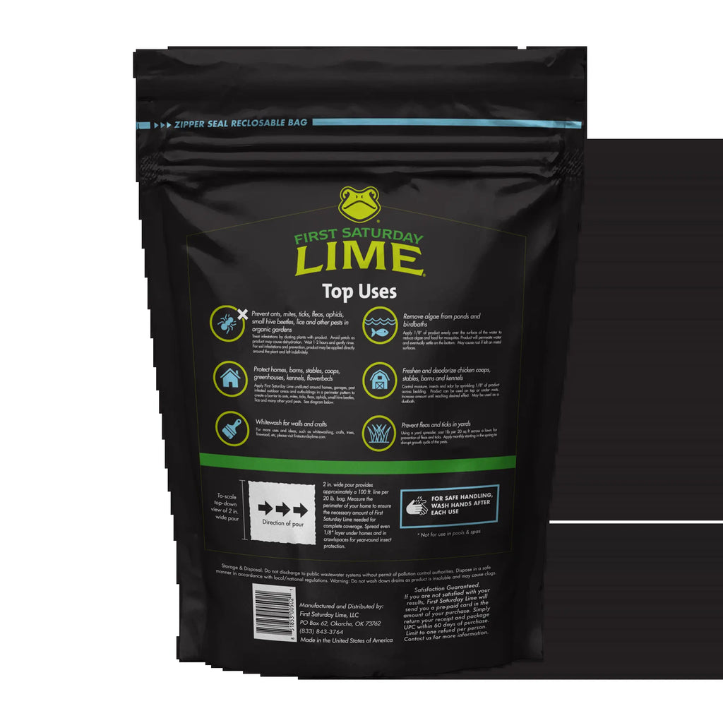 Say goodbye to pesky bugs! 🌿✨ First Saturday Lime is your pet-friendly insect repellent and deodorizer for home, garden, yard, and chicken coop. Keep your space safe and fresh! 🐾🦟 #PestControl #HomeGarden