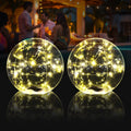 Solar Floating Pool Lights, 2 Pack 15 Inch Warm White Inflatable LED Pool Balls, IP68 Waterproof, Solar Powered Light Balls for Floating or Hanging, Pool and Patio Decor