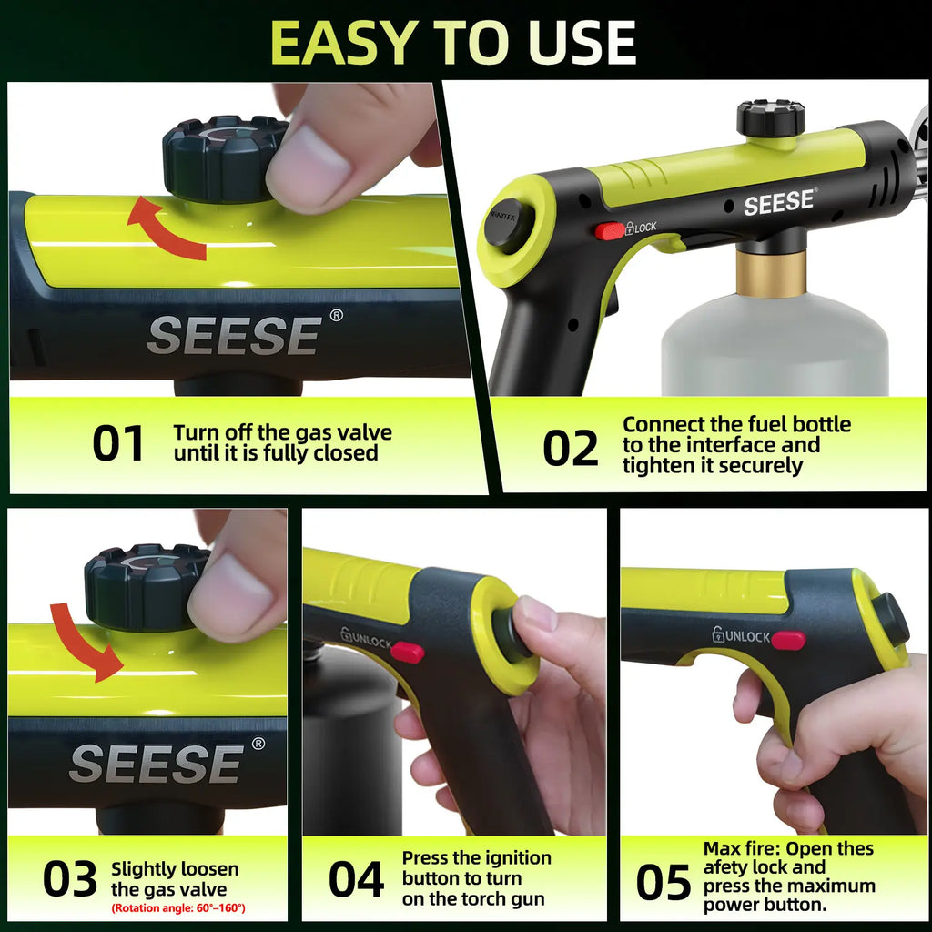 Unleash Your Grilling Game with the SEESE Powerful Propane Torch Gun! 🔥 Perfect for Searing Steak, BBQ, and More! #GrillMaster #SousVide #BBQEssentials