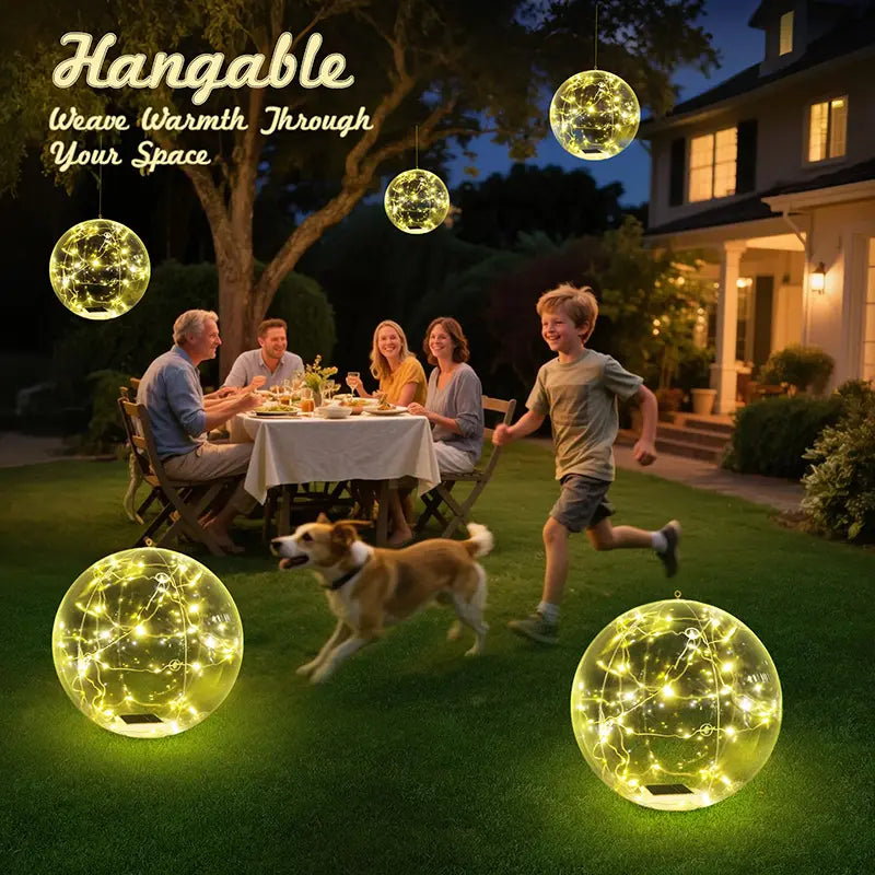 Solar Floating Pool Lights, 2 Pack 15 Inch Warm White Inflatable LED Pool Balls, IP68 Waterproof, Solar Powered Light Balls for Floating or Hanging, Pool and Patio Decor