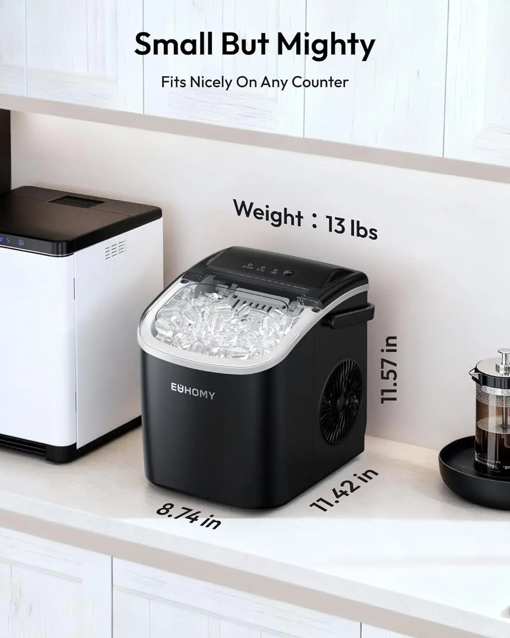 Chill Out Anywhere! ❄️ Meet the 2024 EUHOMY Portable Ice Maker – 26Lbs of Ice in Just 24Hrs, 9 Cubes in 6 Mins! Perfect for Home, Kitchen, Camping & RV Adventures! 🧊✨ #IceMaker #SummerVibes
