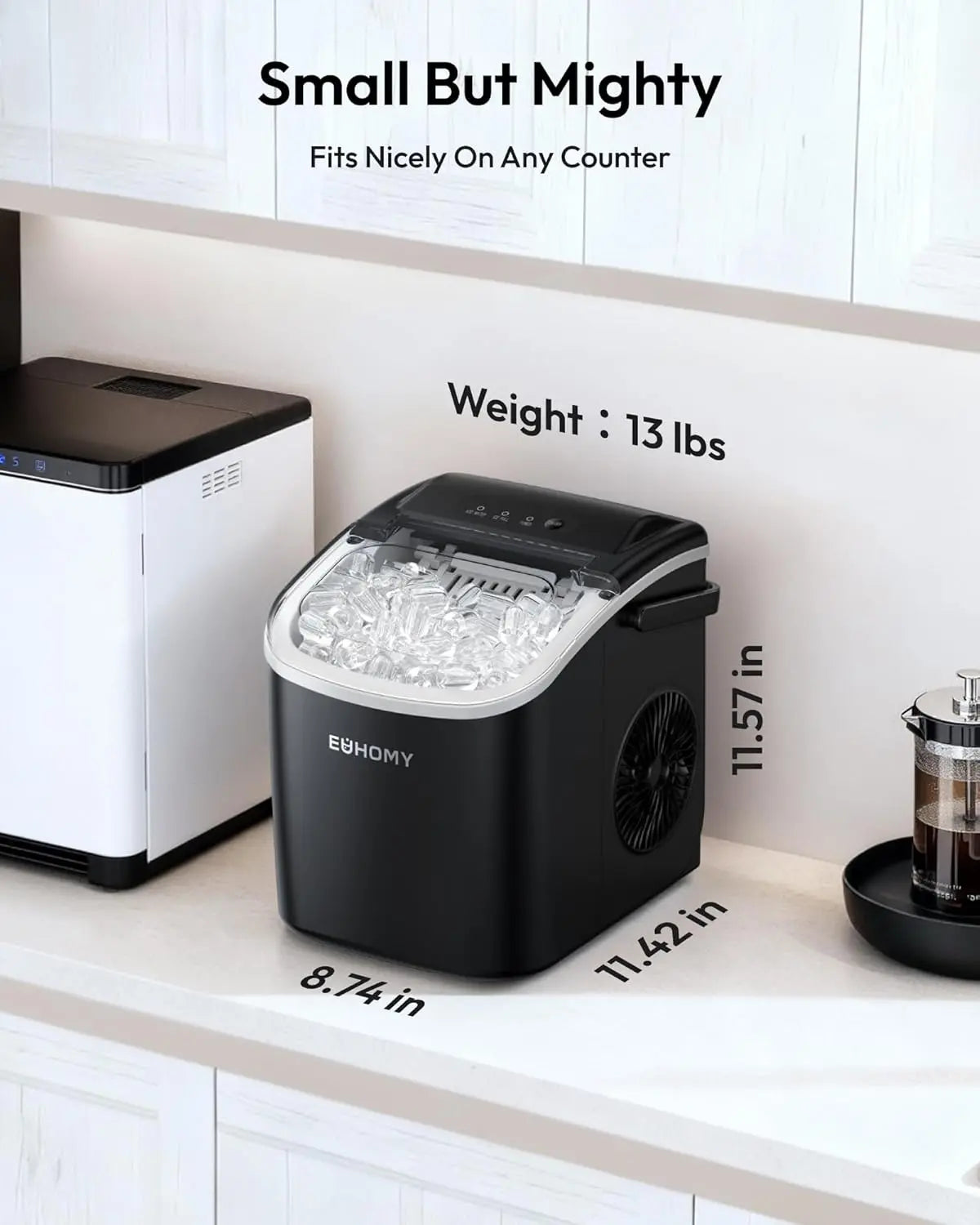 Chill Out Anywhere! ❄️ Meet the 2024 EUHOMY Portable Ice Maker – 26Lbs of Ice in Just 24Hrs, 9 Cubes in 6 Mins! Perfect for Home, Kitchen, Camping & RV Adventures! 🧊✨ #IceMaker #SummerVibes