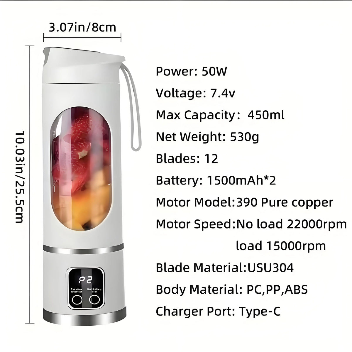 【Tiktok Top Seller】Digital Multimode Juicer Blender - Smart LED Display, Diet-Friendly, Leak Proof Design for Smoothies Liquid Diet, Ice Shakes, Fresh Juice & Baby Food, Compact Blender Smoothieblender for Home & Travel, Summerwins Dealsforyoudays