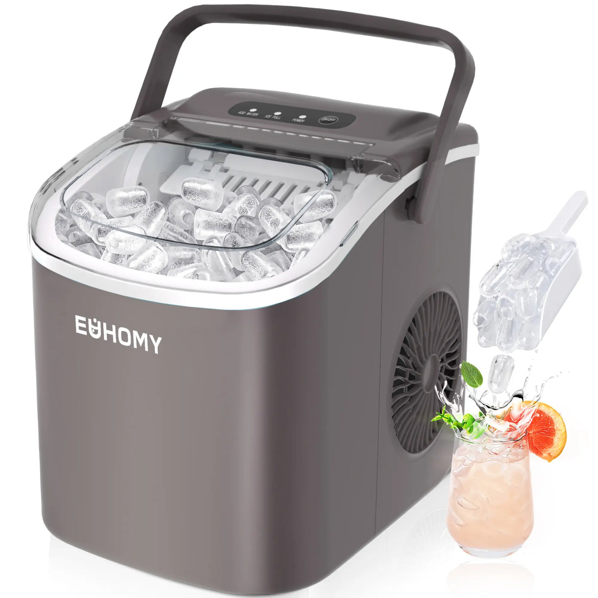 Chill Out Anywhere! ❄️ Meet the 2024 EUHOMY Portable Ice Maker – 26Lbs of Ice in Just 24Hrs, 9 Cubes in 6 Mins! Perfect for Home, Kitchen, Camping & RV Adventures! 🧊✨ #IceMaker #SummerVibes