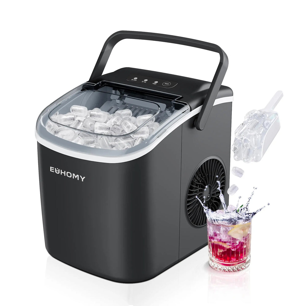 Chill Out Anywhere! ❄️ Meet the 2024 EUHOMY Portable Ice Maker – 26Lbs of Ice in Just 24Hrs, 9 Cubes in 6 Mins! Perfect for Home, Kitchen, Camping & RV Adventures! 🧊✨ #IceMaker #SummerVibes