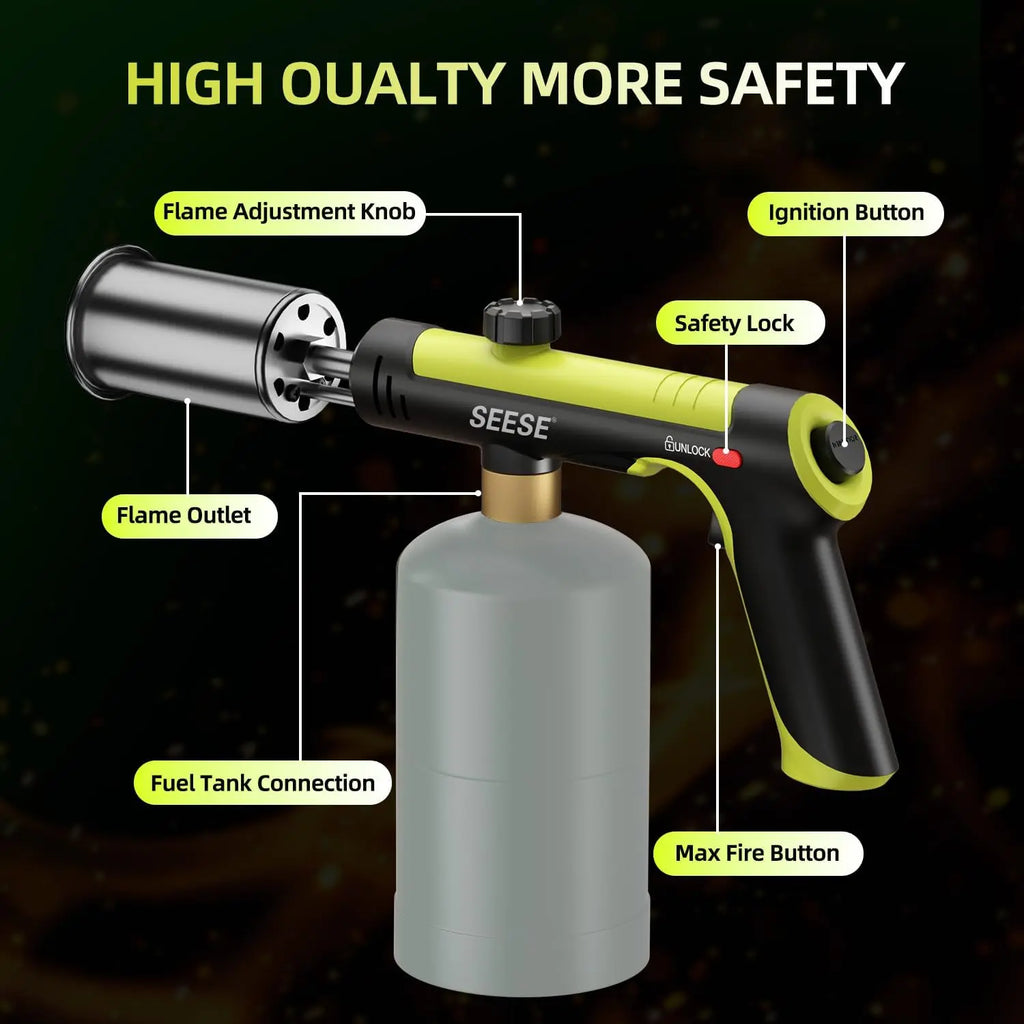 Unleash Your Grilling Game with the SEESE Powerful Propane Torch Gun! 🔥 Perfect for Searing Steak, BBQ, and More! #GrillMaster #SousVide #BBQEssentials