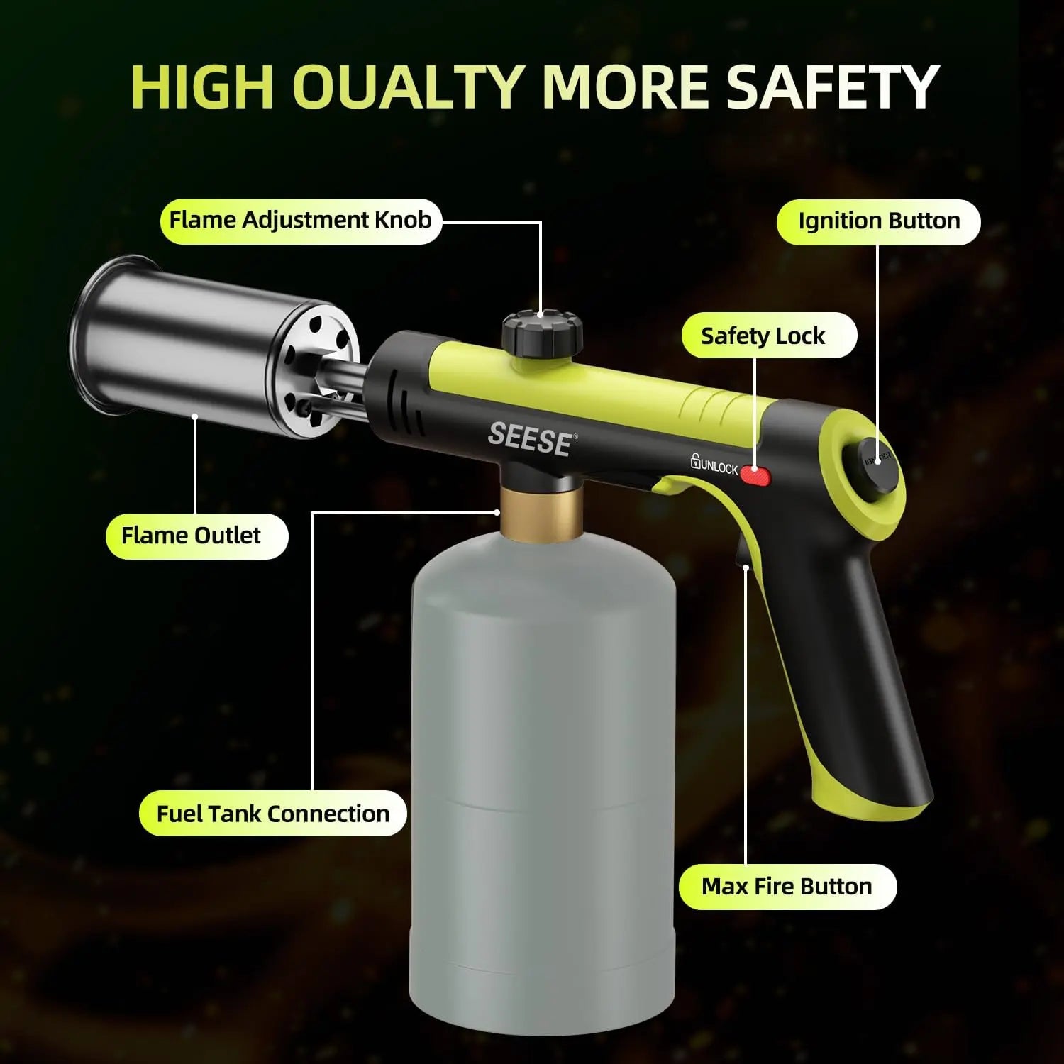 Unleash Your Grilling Game with the SEESE Powerful Propane Torch Gun! 🔥 Perfect for Searing Steak, BBQ, and More! #GrillMaster #SousVide #BBQEssentials