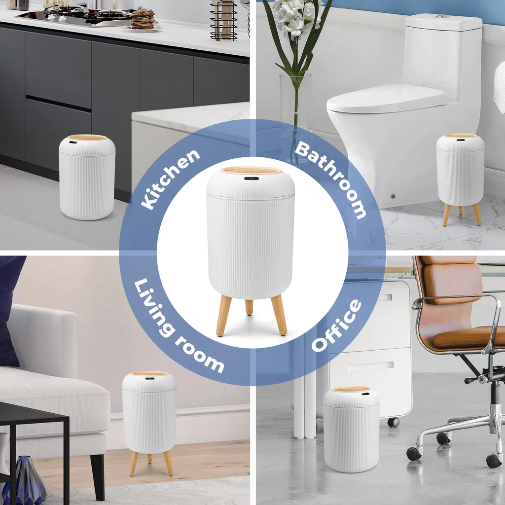 Upgrade Your Space with the Pukomc Smart Induction Waterproof Trash Can – Perfect for Any Room! 🌟♻️ #HomeEssentials #SmartLiving #EcoFriendly