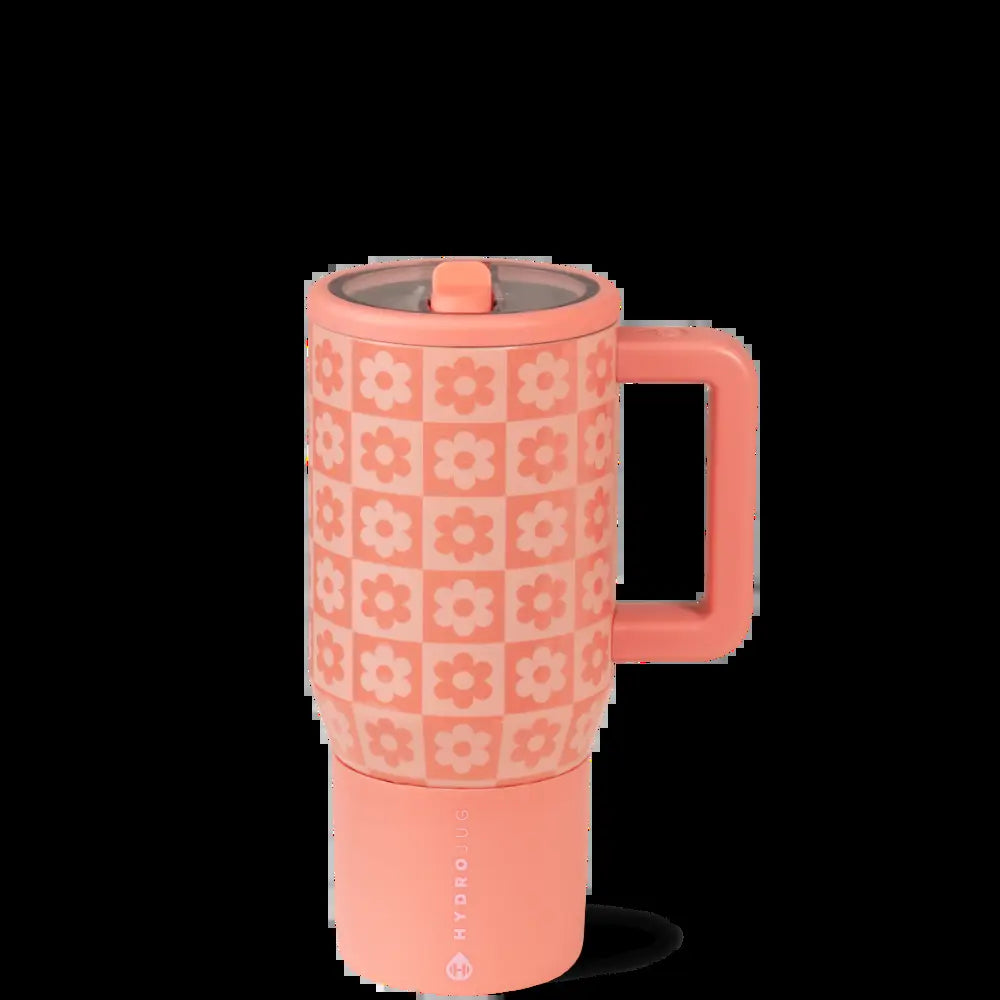 Hydrojug Traveler | Leak-Proof Insulated Tumbler with Flip Straw & Cup Holder Fit Flasks Lid Drinkware Leakproof Tumbler