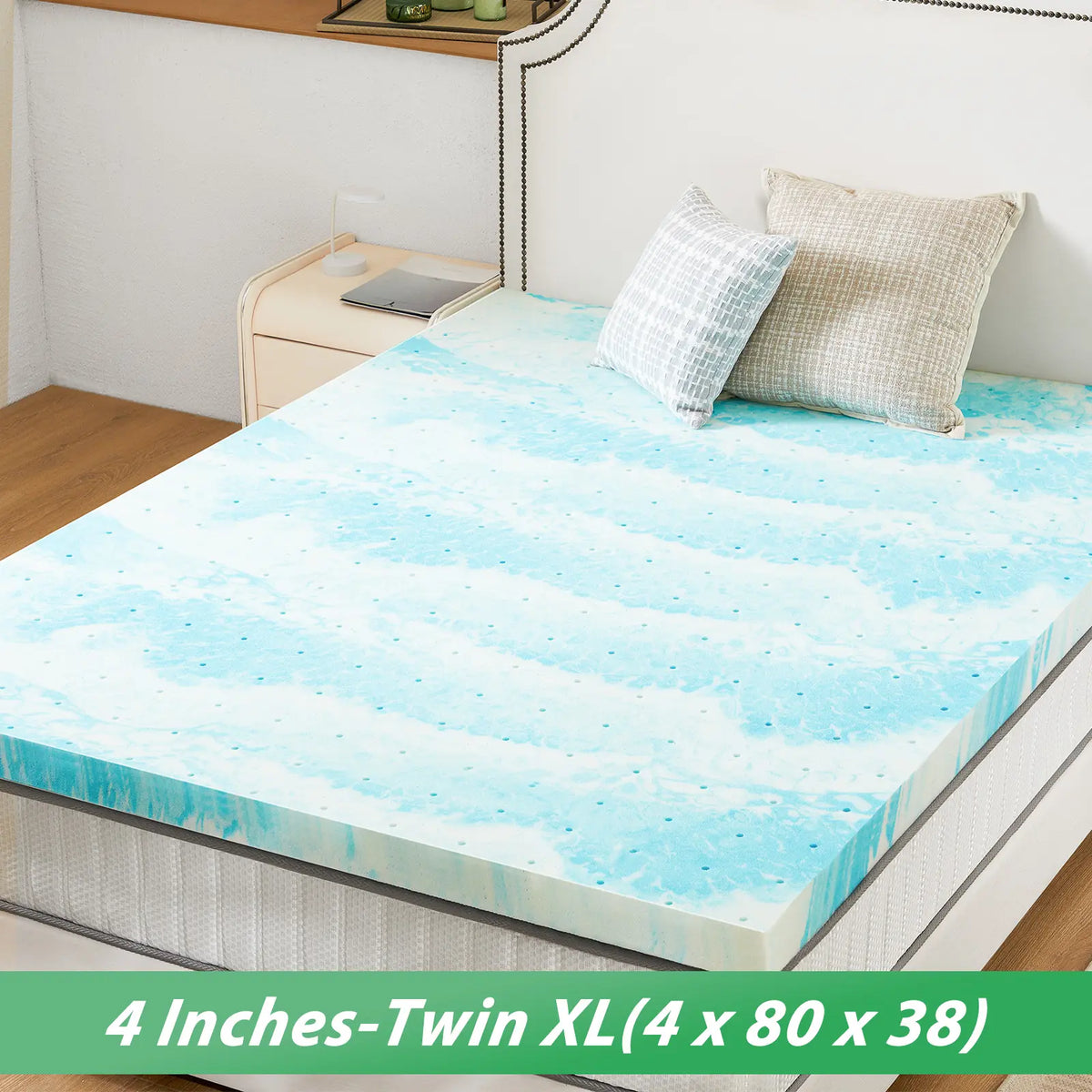 Transform Your Sleep with Our Cooling Gel Memory Foam Bed Topper - The Ultimate Cozy Gift for Back to School and Home Decor!