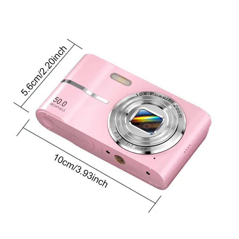 Capture every moment with the FHD 1080P Mini Digital Camera! Perfect for teens and students, this portable pocket-sized gadget features 16X digital zoom and comes with an SD card. A great gift idea for aspiring photographers! #TechGadgets #PhotoMagic
